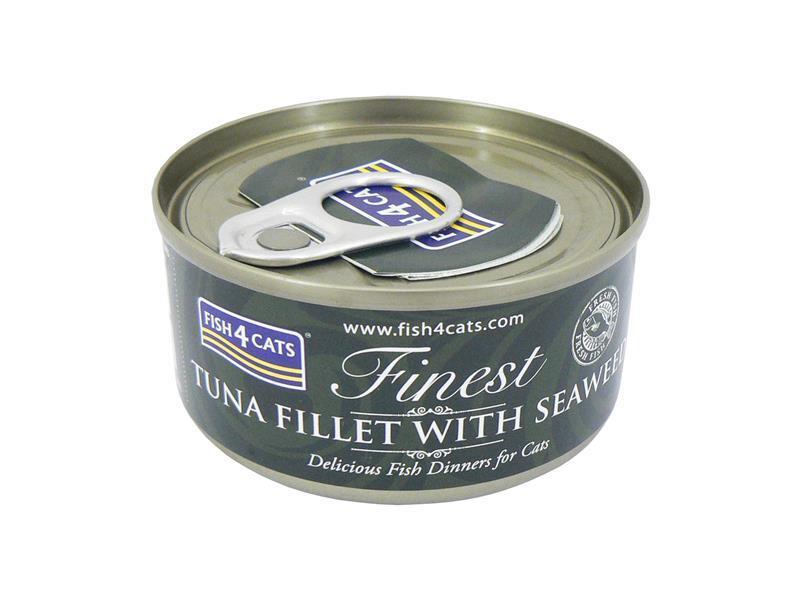 Fish4Cats Finest Wet Cat Food Tuna Fillet with Seaweed 70g Delicious Fish Dinners for Cats