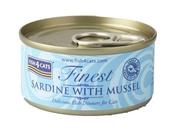 FISH 4 CATS SARDINE &amp; MUSSEL 70G CAT FOOD TIN image