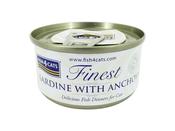 FISH 4 CATS SARDINE &amp; ANCHOVY 70G CAT FOOD TIN image