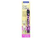 ANCOL VELVET LEOPARD PRINT CAT COLLAR PINK image