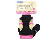 ANCOL CAT HARNESS &amp; LEAD SET BLACK SMALL image