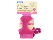 ANCOL CAT HARNESS &amp; LEAD SET PINK SMALL image