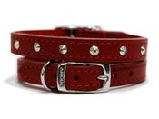ANCOL SEWN STUDDED COLLAR RED 14" S2 image