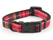 ANCOL TARTAN NYLON ADJ COLLAR RED S1-2 image