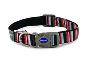 ANCOL NAVY CANDY STRIPE ADJ COLLAR SIZE 1-2 image
