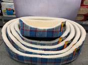 ELLIE BLUE TARTAN DOG BED 18" image