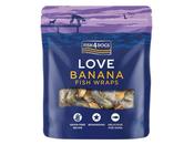 F4D LOVE BANANA FISH WRAPS Dog Treats100G image