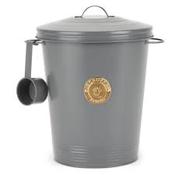 Scruffs Cantina Steel Storage Pet Food Canister 12L and scoop - Dark Grey