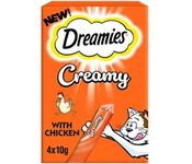 DREAMIES Creamy Cat Treats with Chicken, 4x10g image