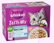 WHISKAS® 1+ Catch of the Day Mix Adult Wet Cat Food Pouches in Gravy 12x85g image