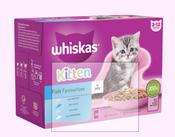 WHISKAS® Kitten Fish Favourites Wet Cat Food Pouches in Jelly 12 x 85g image