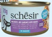 Schesir Mackerel and sardines with squids cat food image