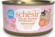 SCHESIR BABY Chicken With Salmon in broth 70g in can image