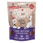 CUPID &amp; COMET CHCOCOLATE BUTTONS FESTIVE DOG TREATS
