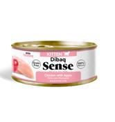Dibaq Sense Cat Kitten Chicken with Apple, WET CAT FOOD TIN image