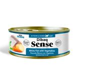 Dibaq Sense Cat Sterilised White Fish with Vegetables WET CAT FOOD TIN image