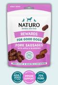 Naturo Adult Dog Pork &amp; Apple Sausage Reward Treats image