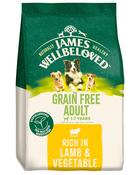 JAMES WELLBELOVED Adult Lamb &amp; Veg Grain Free Dry Dog Food 10KG image