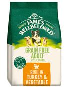 JAMES WELLBELOVED Adult Turkey &amp; Veg Grain Free Dry Dog Food 10KG image