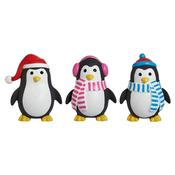 GOOD BOY SQUEAKY PENGUIN LATEX CHRISTMAS DOG TOY 12CM (1 ITEM ONLY) image