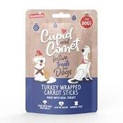 CUPID &amp; COMET TURKEY WRAPPED CARROT STICKS DOG TREATS