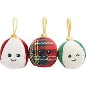 CUPID &amp; COMET FESTIVE BAUBLE TRIO 5CM CAT CHRISTMAS TOYS