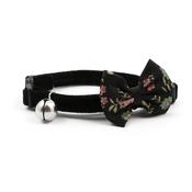 Vintage Black Cat Collar with Floral Bow image