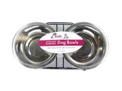 Stainless Steel Double Bowl Dog Bowl - 1700ml image