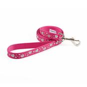 Ancol Reflective Pink Dog Lead - Hearts image