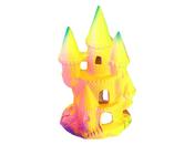 Flourescent Castle Aquarium Ornament 7" image