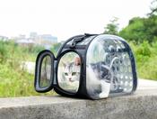 Transparent Pet Carrier - Black