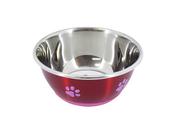 Stainless Steel Fusion Dog Bowl - Red image