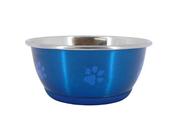 Stainless Steel Fusion Dog Bowl - Blue image