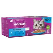 Whiskas Wet Cat Food - Fish Favourites in jelly 40pk image