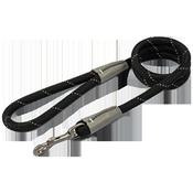 Ancol Viva Black Rope Lead With Snap Hook 107cm x 12mm image