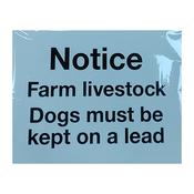 "Dogs Must Be Kept on a Lead" Sign 300 x 400mm image