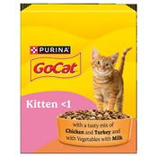 Purina Go-Cat Kitten Food with Chicken, Turkey &amp; Vegetables with Milk 2kg image