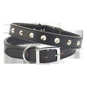 Ancol Sewn Studded Leather Collar - Black - s7-24 image