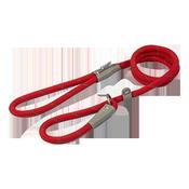 Ancol Reflective Rope Slip Lead – Red – 1.5m X 12mm image