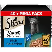Sheba Fine Flakes Fish Selection In Gravy Sauce 40x85g Pouches image