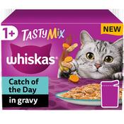 Whiskas 1+ Tasty Mix Catch Of The Day In Gravy 12 x 85g