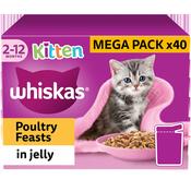 Whiskas Kitten Poultry Feasts In Jelly 40x85g image