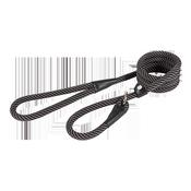 Ancol Softweave Rope Slip Lead – Black/Gray – 1.5m X 12mm image