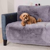 Pet Rebellion Furniture Cover - Grey Faux Fur - 100 X 170cm