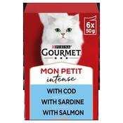 Purina Gourmet Mon Petit Intense - Cod, Sardine &amp; Salmon - 6 x 50g