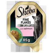 Sheba Fine Flakes In Jelly with Salmon Tray 85g