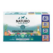 Naturo Adult Dog Grain Free Poultry Selection Variety Pack Trays 400g x 6 image