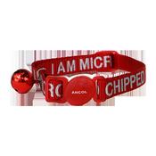 Ancol Cat Collar - "I Am Microchipped" - Red image