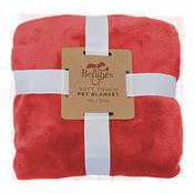 Beddies Cream Pet Blanket With Red / Black Check 100x70cm