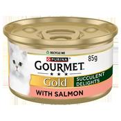 Purina Gourmet Gold Succulent Delights With Salmon 85g image